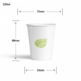 Copo de Papel Branco Biodegradável 220ml - 1000 unidades